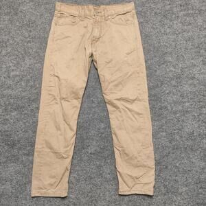 Levis 508 Jeans Mens 32x30 Beige Light Wash Regular Tapered Denim Pants Khaki